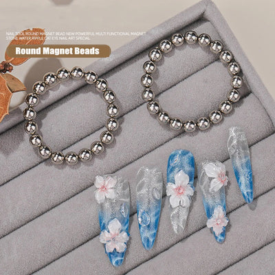 Round Magnetic Bead Nail Art Tools for Stunning Cat Eye Designs - Smarsty