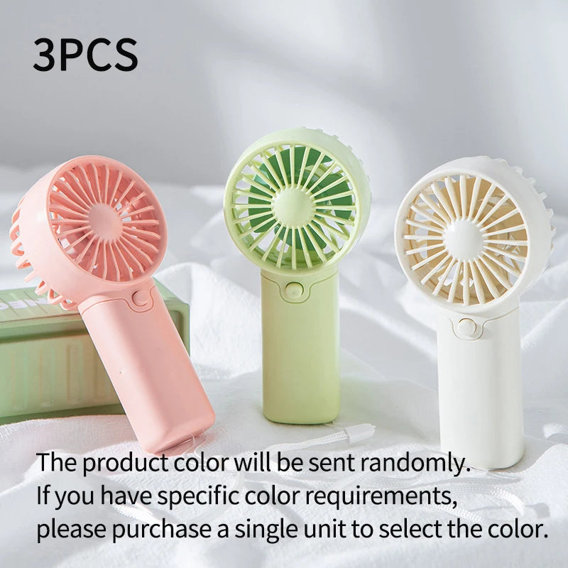 2025 Cute Mini Fan Portable Handheld Fan Lightweight Handy Fan Pocket Size Low Noise Small Electric Fan Student Gift Outdoor Fan - Smarsty