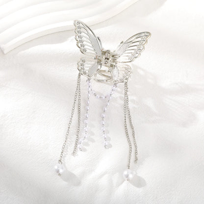 Korean Pearl Butterfly Hair Claw Clip For Women Stylish - Smarsty