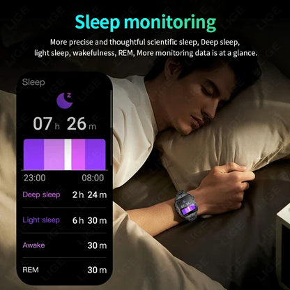 Rugged Military Smart Watch for Men with Bluetooth Calling - Smarsty