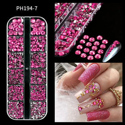 Mixed Nail Rhinestones with Shiny Clear Colors for Stunning Nail Art - Smarsty