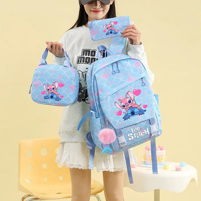 Lilo Stitch Kids Backpack Set 3 Piece Kawaii School Bags - Smarsty