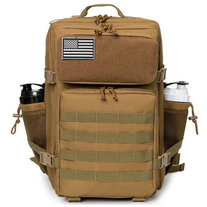 45L Tactical Backpack survival Bag Hunting MOLLE Backpack GYM For Men EDC Outdoor Hiking Rucksack Witch Bottle Holder - Smarsty