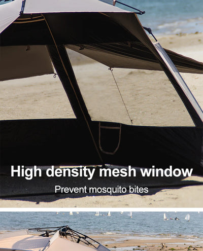 Sonuto Outdoor 3-4P One-Touch Camping Tent Quick Automatic Opening Beach Fishing Tent Family Travel Picnic Park Anti-UV Shade by Smarsty