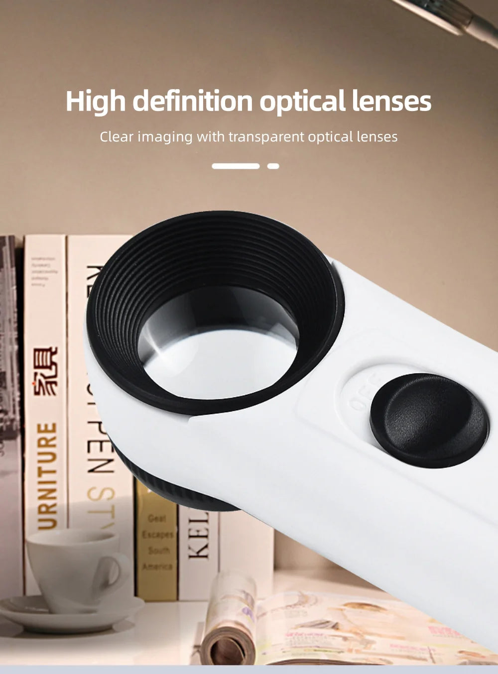 40X Handheld Magnifier With LED Lights for Clear Identification - Smarsty