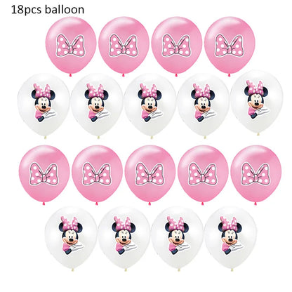 Minnie Mouse Birthday Party Disposable Tableware Set - Smarsty