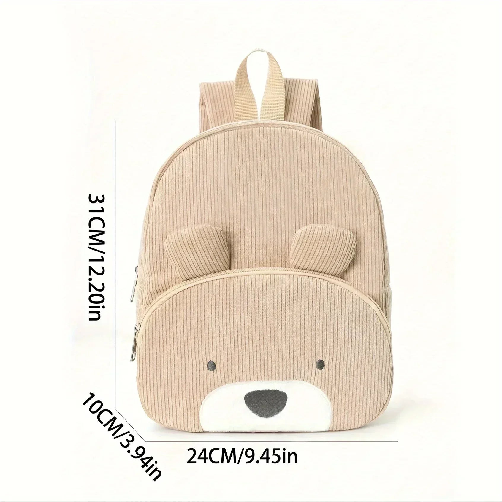 Custom Name Toddler Backpack Cartoon Bear Large Capacity - Smarsty