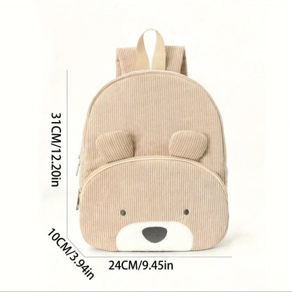Custom Name Toddler Backpack Cartoon Bear Large Capacity - Smarsty