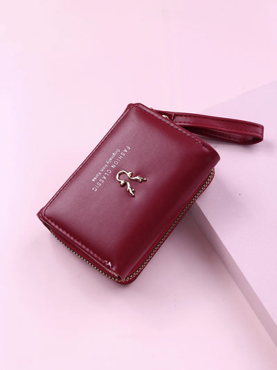 Luxury Brand Women's Small Wallet Female Card Holder Short Wallets with Coin Purse for Woman Ladies PU Leather Hasp Mini Clutch - Smarsty