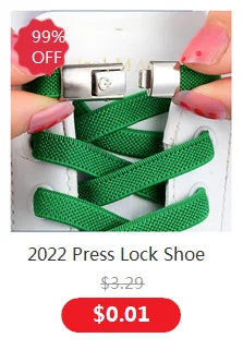 1Pair Magnetic Lock Shoelaces without ties Flat Elastic Laces Sneakers Boots No Tie Shoelace Rubber Bands for Shoes Accessories - Smarsty