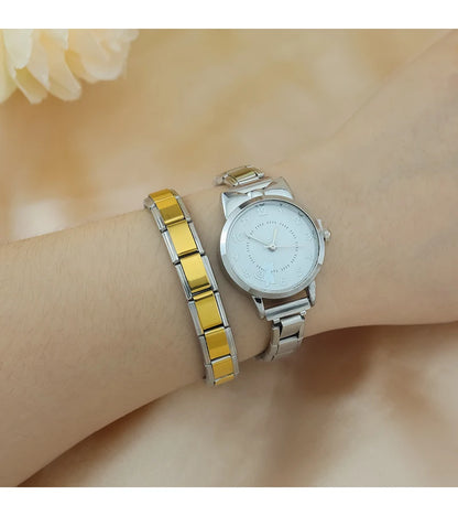 Hapiship Italian Stainless Steel Elastic Charm Bracelet - Smarsty