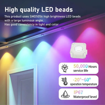 300FT 180LED Permanent Eaves LED Lights Outdoor Waterproof RGB String Lights DIY Scene Christmas Birthday Holiday Party Lighting