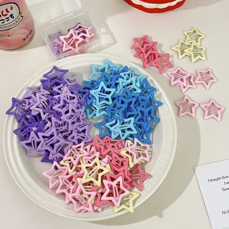 Colorful Kawaii Star Hair Clips for Sweet Girls - Smarsty