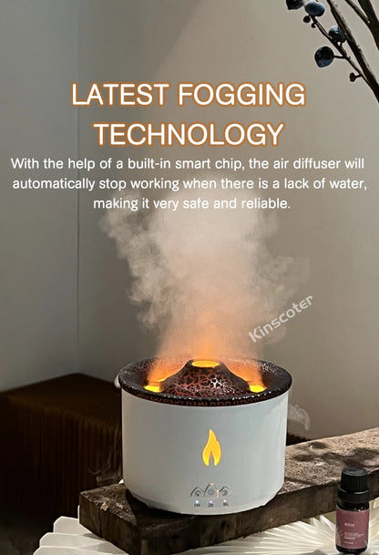 Aromatherapy Volcano Flame Diffuser with Humidifier Feature - Smarsty