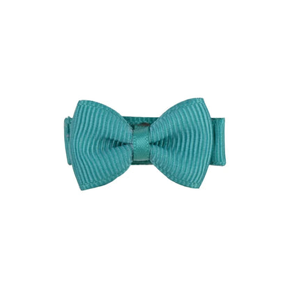 Mini Hair Bows Clip For Baby Girls Ribbon Covered Secure - Smarsty
