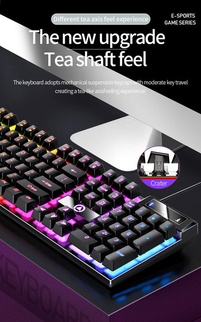Low Profile Gaming Keyboard With Numpad Wired USB Cable