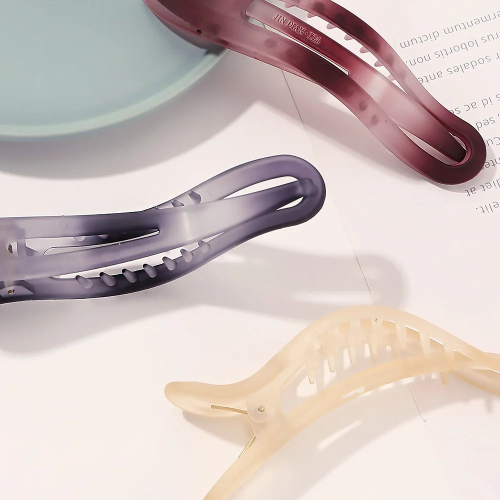 Acrylic Matte Duckbill Hair Claw Clips Strong Comfortable - Smarsty