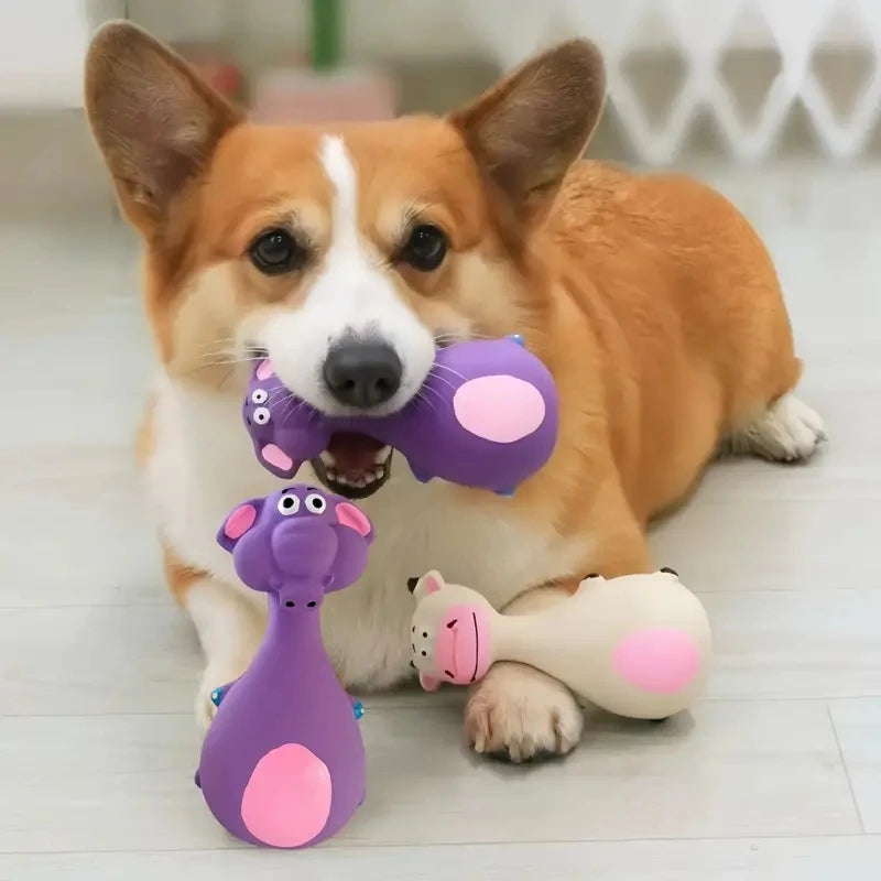 Interactive Squeaky Rubber Toys for Small Dogs - Smarsty