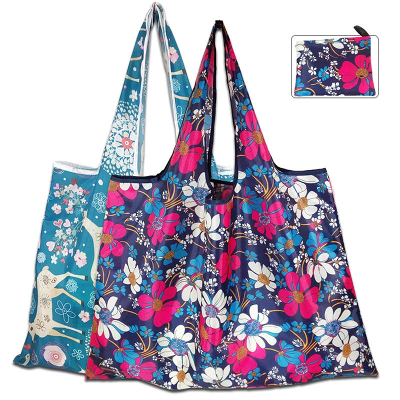 Foldable Shopping Bags Large Capacity Travel Essential - Smarsty