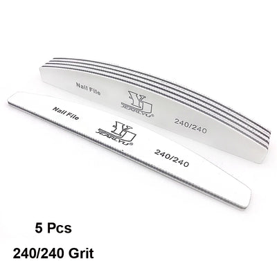 5Pcs Nail File Set with Colorful Grit Options - Smarsty