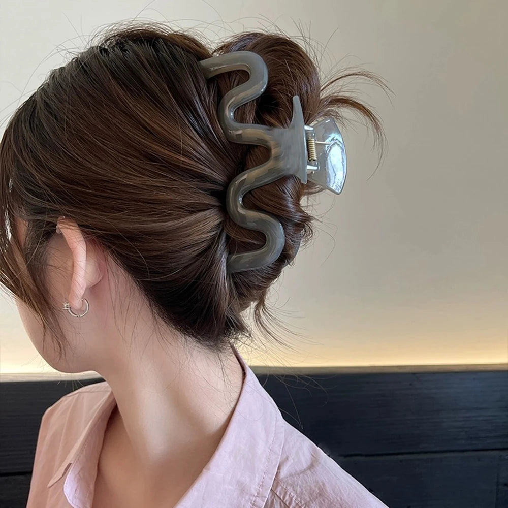 13cm Large Hair Clip For Thick Hair Strong Hold Transparent - Smarsty