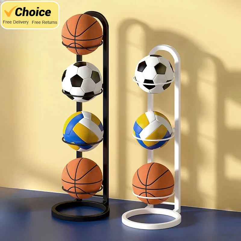 2/3/4/5Layers Basketball Storage Rack Indoor Children Balls Placed Rack Football Volleyball Basketball Holder Balls Metal Stand by Smarsty