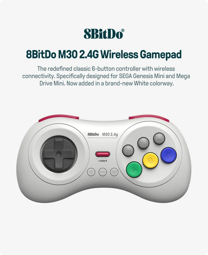 8Bitdo M30 Wireless Gamepad for Sega Genesis Mini - Smarsty