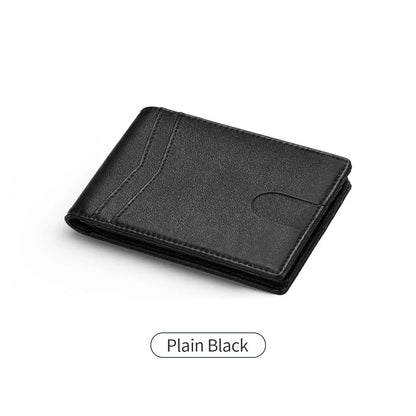 RFID Blocking Ultra-thinTrifold Wallet Carbon Fiber Pattern Portable Credit Card Holder,with2 ID Windows and Multiple Card Slots - Smarsty