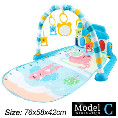 Baby Fitness Stand Music Play Gym Activity Toys Newborn Piano Crawling Blanket Pedal Game Pad Early Education 0-36 Months Gifts by Smarsty