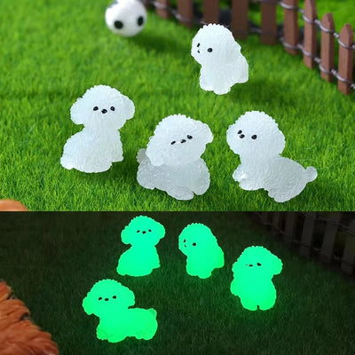 4Pcs/Set Luminescence 3D Cute Puppy Shoe Decoration Diy Shoes Charms Used For Clogs Sandals Perfect For Holiday Xmas Gifts - Smarsty