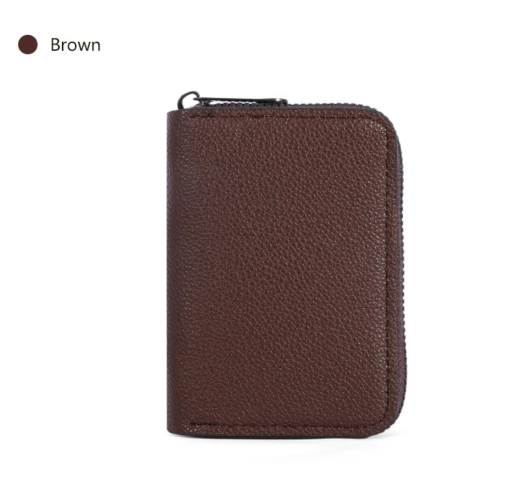 20 Detents Cards Holders PU Business Bank Credit Bus ID Card Holder Cover Coin Pouch Anti Demagnetization Wallets Bag Organizer