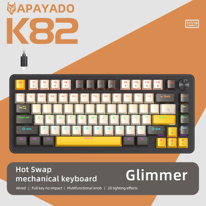 Mechanical Keyboard Hot Swap With Media Knob Backlit