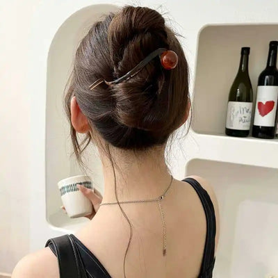 Twist Hair Clip with Imitation Pearl Design for Women - Smarsty