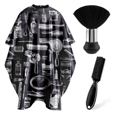 Professional Barber Tools Hair Cutting Set with Cape and Brush - Smarsty