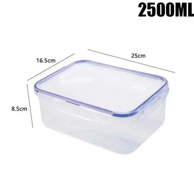 Kitchen Refrigerator Sealed Rectangular Refrigerator Storage Box with Lid Plastic Crisper Microwave-heated Lunch Box Storage Box by Smarsty