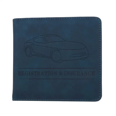 Car Registration Driver's License and Insurance Card Holder - Leather Vehicle Glove Box Automobile Documents Paperwork Organizer - Smarsty