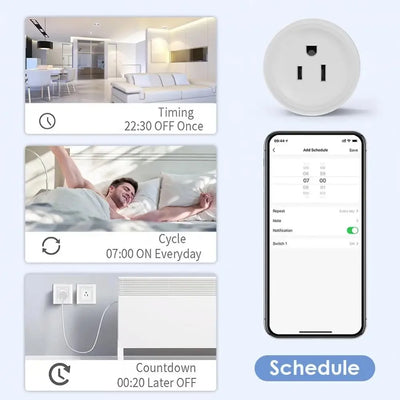Tuya Smart Wifi Plug US Standard Wireless Outlet 10A Remote Control Smart Home Appliances Work With Alexa Google Home - Smarsty