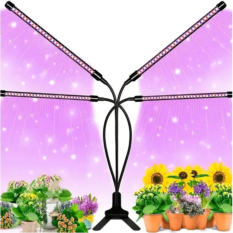 USB LED Plant Grow Light Indoor Garden 5 Dimmable Levels Grow Light Full Spectrum Timer Setting Hydroponic Greenhouse 3H/9H/12H