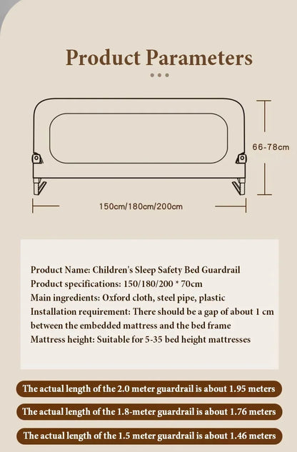 Adjustable Baby Bed Rail Safety Guard For Crib And Bed - Smarsty