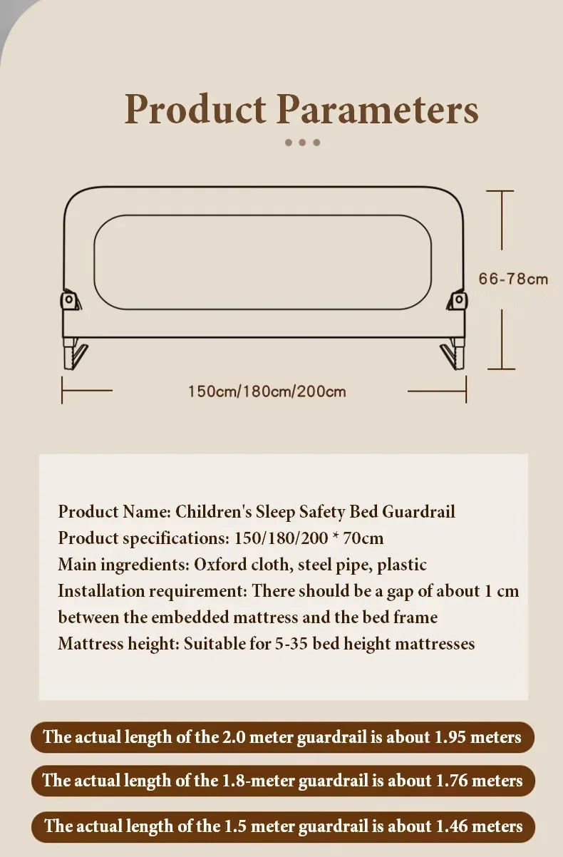 Adjustable Baby Bed Rail Safety Guard For Crib And Bed - Smarsty