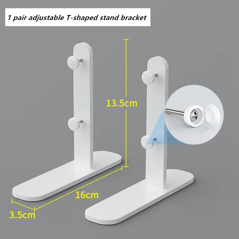 Punch-free Hole Board Vertical Desktop Wall Hanging Office Desk Storage Shelf Reading Room Desktop kitchen Bathroom Storage Rack by Smarsty