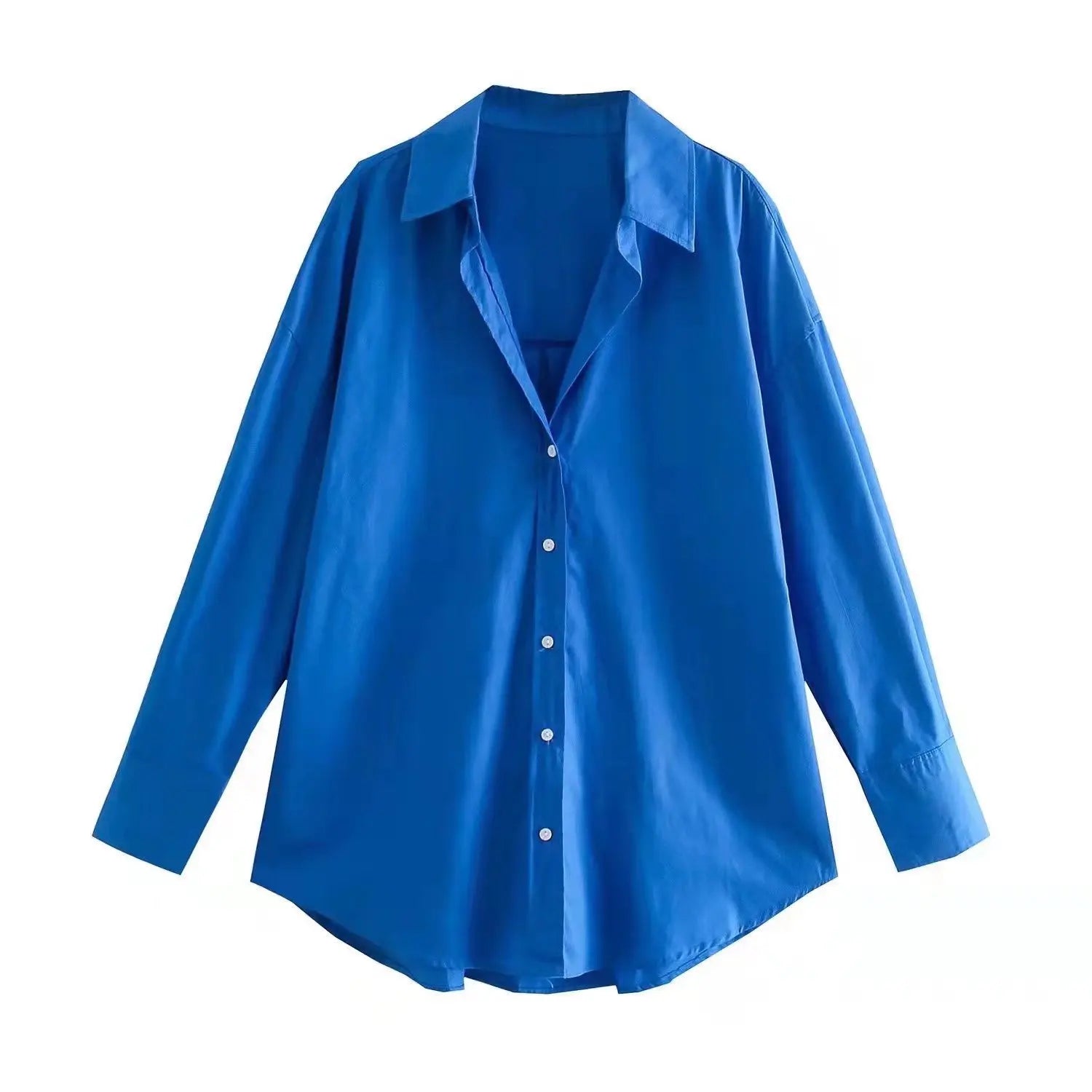 MUJER Women Shirt Multicolour Button Up Shirt Women Summer Long Sleeve Top Female Streetwear Oversize Shirts And Blouses Women - Smarsty