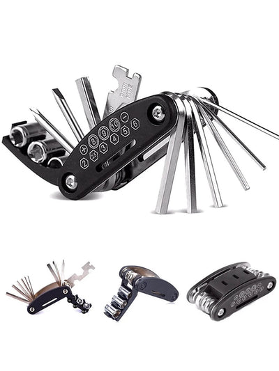 16 in 1 Portable Bicycle Repair Tools Kit Hex Wrench Nut Tire Screwdriver Motorcycle Bicycle Repair Tools - Smarsty
