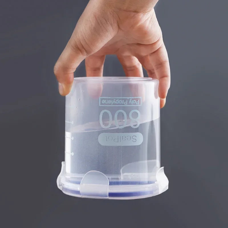 4Pcs Sealed Storage Box Transparent Kitchen Food Grain Organizer Storage Tank Plastic Large capacity Moisture-proof Sealed Jars