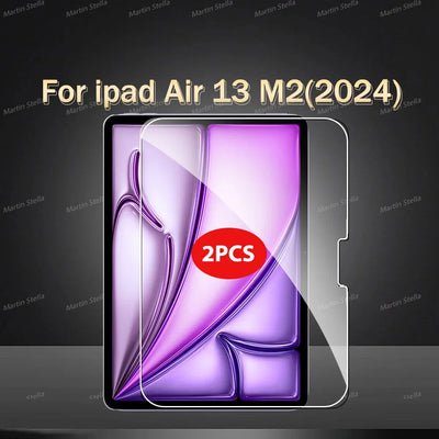 2Pcs Tempered Glass Screen Protector For ipad Pro Air 13 11 2024 M4 M2 Air 5 4 Pro 12.9 11 M3 M5 2025 Film - Smarsty