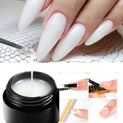 Milk White Quick Extension Gel Nail Polish 8ml Long Lasting Formula - Smarsty