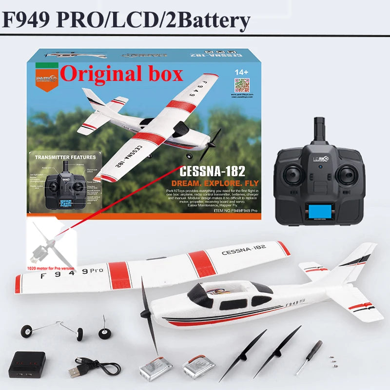 WLtoys F949 2.4G 3D6G 3Ch RC Airplane Fixed Wing Plane Outdoor Toys Drone RTF Upgrade Version Digital Servo F949S With Gyroscope - Smarsty