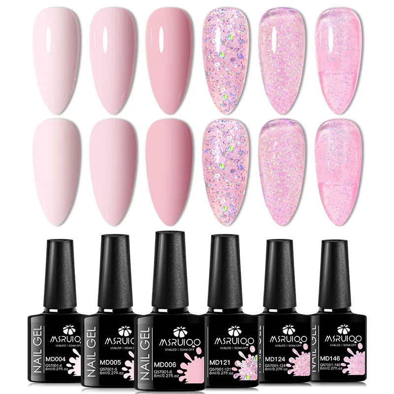 6pc All-Season Gel Nail Polish Set for Long-Lasting Manicure - Smarsty