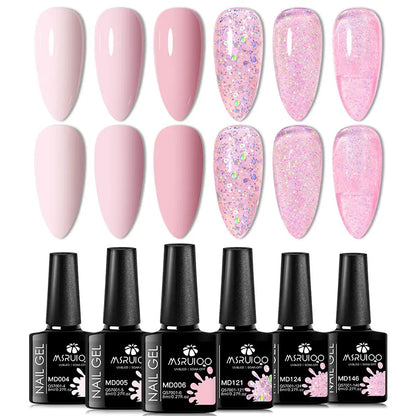 6 Piece All Season Gel Nail Polish Set for Long Lasting Manicures - Smarsty