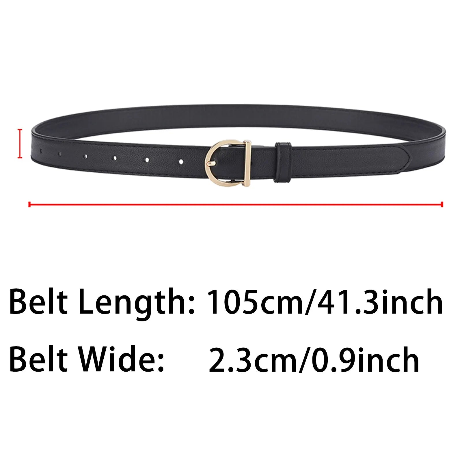 Women's PU Leather Belt Soft Pin Buckle Fashion - Smarsty
